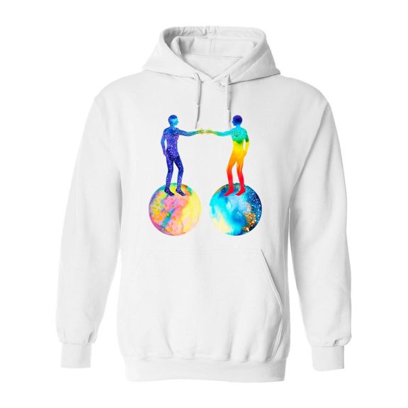 Human And Universe Power Hoodie Men -Image by Shutterstock, Male x-Large