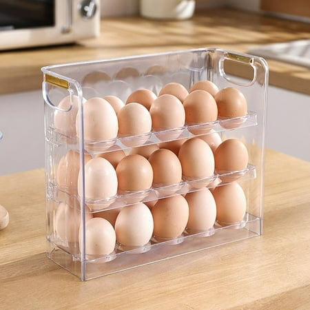 

Neorosiri Eggs Storage Box – Food Grade Folding Flip Tray for Refrigerator Side Door Fresh Keeping and Organizing Ideal Kitchen Storage Solution