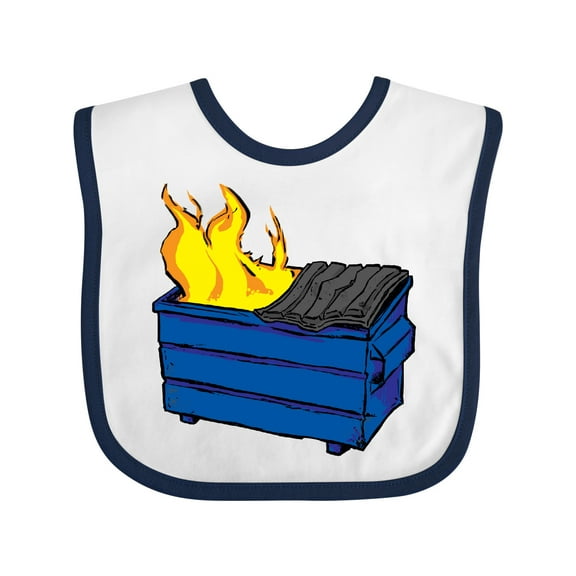 Inktastic Dumpster Fire Boys or Girls Baby Bib