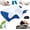 blue, variant on Pillow, Memory Foam Cervical Pillow, Ergonomic Orthopedic Contour, for Side, Back and Stomach Sleepers (Black)