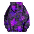 thumbnail image 3 of WXLWZYWL Womens Fall Tops Leaf Print Hoodie for Women Novelty Athletic Hooded Long Sleeve Sweatshirts Casual Loose Fit Pullover Shirt, 3 of 3
