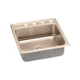 thumbnail image 1 of Elkay LRAD222245MR2-CU Lustertone CuVerro Antimicrobial Copper Single Bowl Top Mount Sink with 2 Faucet Holes, 1 of 5