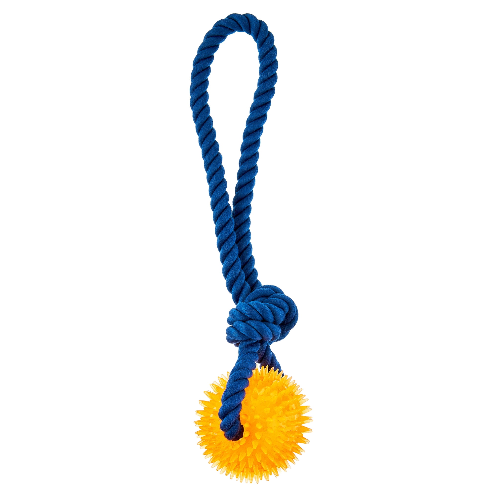 Vibrant Life Playful Buddy Rope w TPR Spikey Ball Dog Tug Toy