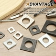 thumbnail image 4 of 4pcs Beveled Square Washers, M10x22mm Square Beveled Washers Bearing Strut Plate Flat Pad Spacer 304 Stainless Steel for 10mm Bolts Wedge Shim Leveling Fastener Nut Bolt Gasket, Silver, 4 of 6