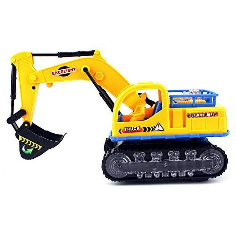 Super Builders Excavator Battery Operated Kid's Bump and Go Toy