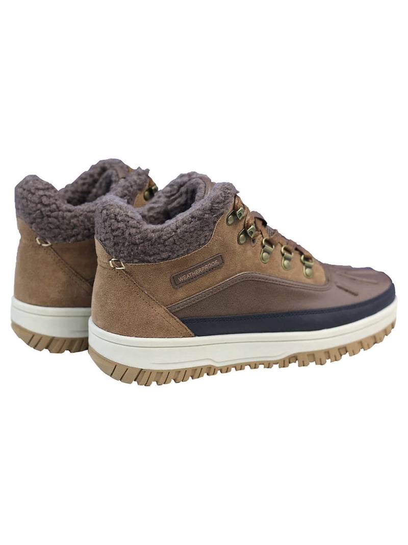 Weatherproof Mens Leather Winter Snow Boots, Brown, Size 10  display picture 3