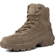 thumbnail image 3 of Men's Waterproof Work Boots with Side Zipper – Non Slip Orthopedic Hiking Shoes, Lightweight Tactical Combat Boot for Outdoor, Camping, Motorcycle & Work, 3 of 10