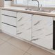 thumbnail image 5 of Faux M-arble Patterned Adhesive Film A Designed For Kitchen Countertops Cabinets And Cabinet Doors And Waterproof Oil-Resistants Moistures-Proof 118 X 24 Inches, 5 of 6