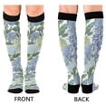 thumbnail image 4 of FORMRS Womens Knee High Socks Casual Long Thick Travel Daily Wear, 2 Pairs, Vibrant Hydrangeas Pattern, 4 of 6