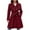 #50-Wine, variant on Heisall Womens Winter Coats Notched Collar Double Breasted Button A-line Gathered Wool Blend Outerwear Casual Style