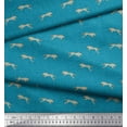 thumbnail image 3 of Soimoi Blue Cotton Duck Fabric Leopard Animal Skin Print Sewing Fabric Yard 42 Inch Wide, 3 of 3