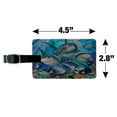 thumbnail image 5 of Shark Ocean Selfie Rectangle Leather Luggage Card Suitcase Carry-On ID Tag, 5 of 8