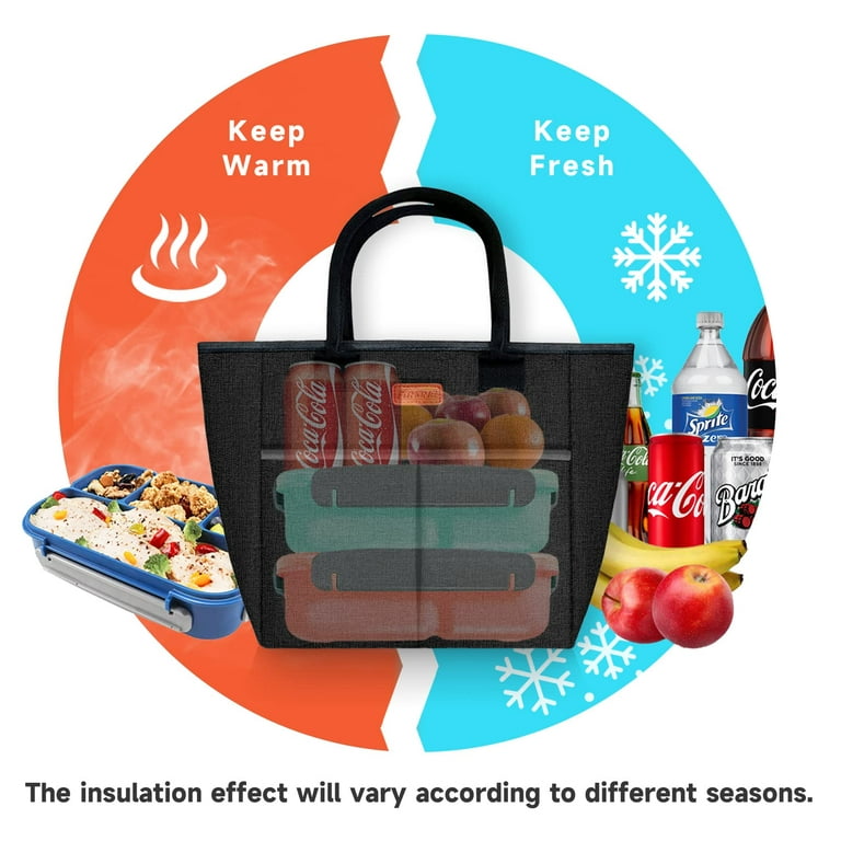 Pjtewawe lunch bag lunch bag women teens insulated lunch box men adult lunchbox  lunch tote reusable meal prep container bag bento box cooler bag for work  office picnic 