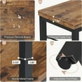 thumbnail image 6 of Tribesigns Sofa Table with Storage Shelves, 55 Inches Industrial Rustic Console Table, 3 Tiers Decorative Shelf, Open TV Shelf for Living Room, Hallway, Book (Brown), 6 of 6
