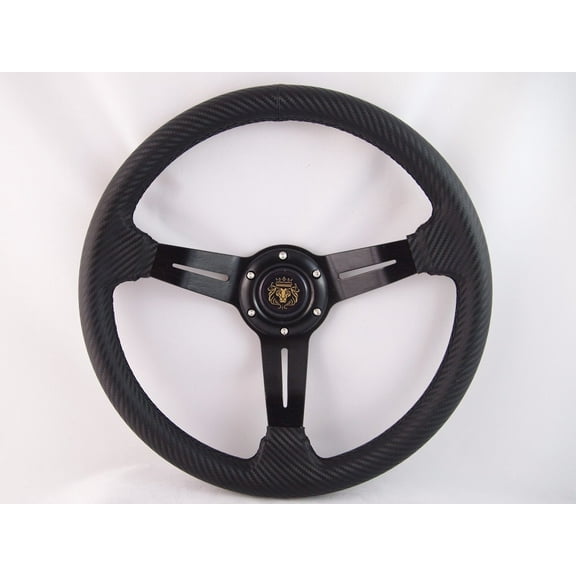 Black Carbon fiber Steering Wheel with Adapter for RZR RZR4 570 800 900 1000"