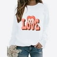 thumbnail image 1 of Meichang T-Shirt de la Saint-Valentin pour Femmes Mignon Cœur Graphique Hauts de Vacances Manches Longues Col Rond Sweat-Shirt Décontracté de Printemps, 1 of 3