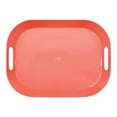 thumbnail image 1 of Mainstays Paprika Red Plastic Rectangular Serving Tray with Handles, 16" x 12" x 2", 1 Piece, 1 of 6
