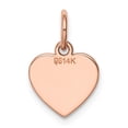 thumbnail image 3 of 14k Rose Gold Plain .013 Gauge Engraveable Heart Disc Charm Pendant, 3 of 4