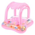 thumbnail image 5 of Baby Pool Float Sunshade Swim Ring Infants Seat Boat Inflatable Toy with Awning Handle Small Bell Pink_Perfect Gift, 5 of 5