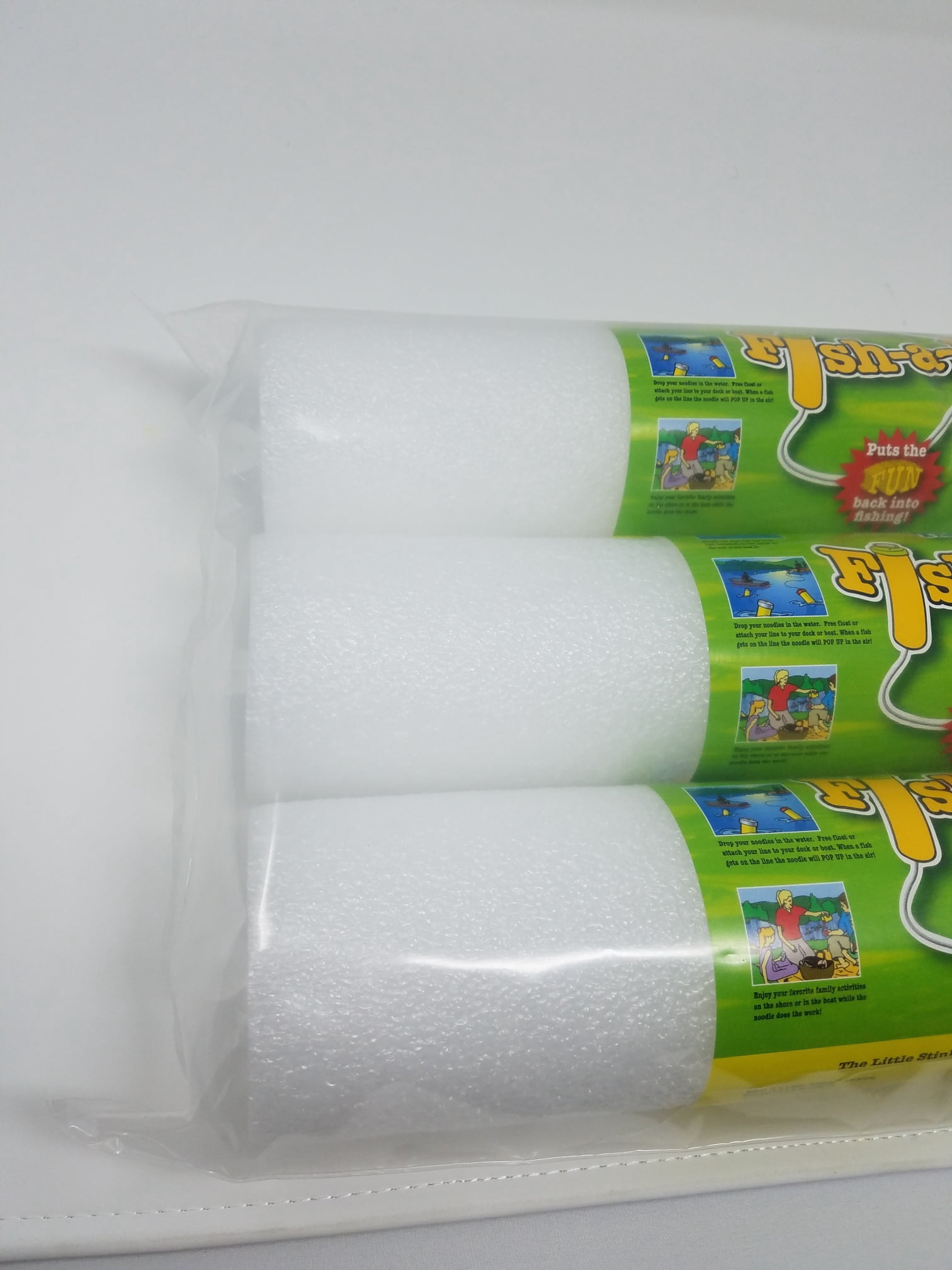 Little Stinker Amazing Pop up Fish Floater Noodle Bobber, White, 3pk Freshwater, Lake