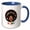 Blue/White, variant on 3drose, Unapologetically Dope, African-american Beauty. Black History Month, 15oz Mug