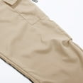 thumbnail image 3 of Dpytoraw Women's Summer Cargo Parachute Pants Loose Fit Pocket Vintage Street Style Women's Casual Pants Beige L, 3 of 5