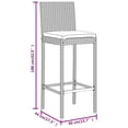 thumbnail image 4 of vidaXL Patio Bar Set Outdoor Table and Chair Set with Cushions Poly Rattan, 4 of 61