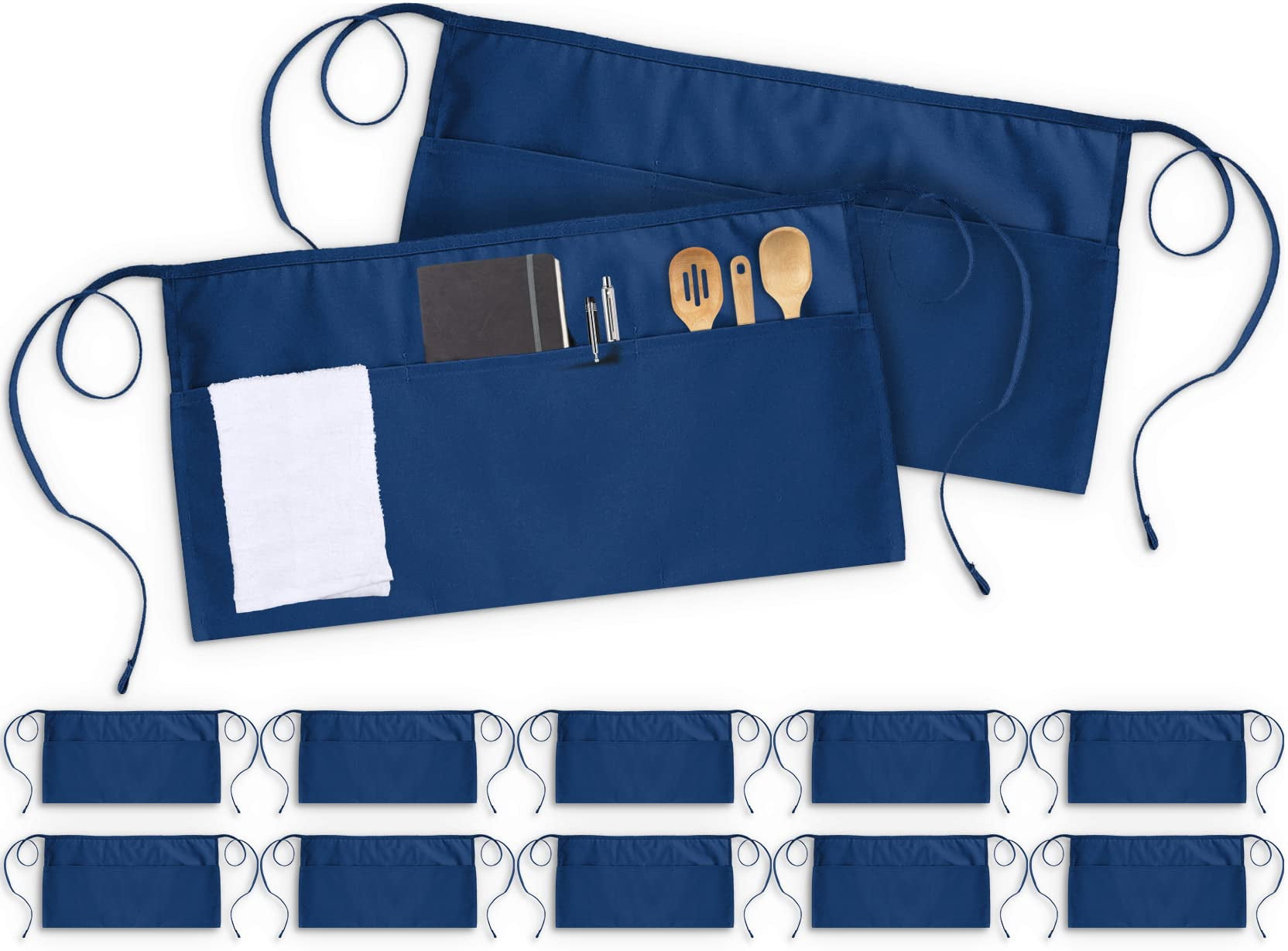 Cooking Aprons Blue 24x12 Inches (Pack of 12)