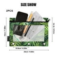 thumbnail image 3 of Palm Leaves 2 Pack Pencil Pouch for 3 Ring Binder Smooth Zipper Folders with Pockets Clear Window Pencil Case, 3 of 6