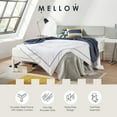 thumbnail image 4 of Mellow KERA Metal & Wood Platform Bed Frame with Upholstered Angled Headboard, Full, White, 4 of 12