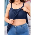 thumbnail image 3 of Charmo Débardeurs à Bretelles Réglables Grande Taille pour Femmes Blouse Plissée Sans Manches avec Soutien-Gorge Intégré,1x-4x, 3 of 6
