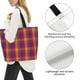thumbnail image 3 of Easygdp Orange and Purple Plaid Bolsas Tote para Mujer, Bolsos de Hombro para Viaje, Bolsos de Mano de Gran Capacidad para Compras y Trabajo, 3 of 8