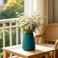 thumbnail image 6 of Hyknon Flower Vase, 7" Diamond Relief Flower Vases, Conical Danish Streamlined Flower Vases for Centerpieces Decor, Drop-Resistant Plastic Vase Ornament for Dining Table Living Room Wedding Bedroom, 6 of 7
