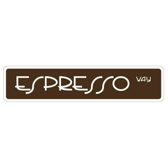 ESPRESSO Street Sign lover coffee drinker shop house | Indoor/Outdoor | 18" Wide
