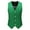 Green, variant on Wdfiry Men's Suit Vest Solid Color Business Formal Dress Waistcoat Vest with 3 Pockets for Suit or Tuxedo
