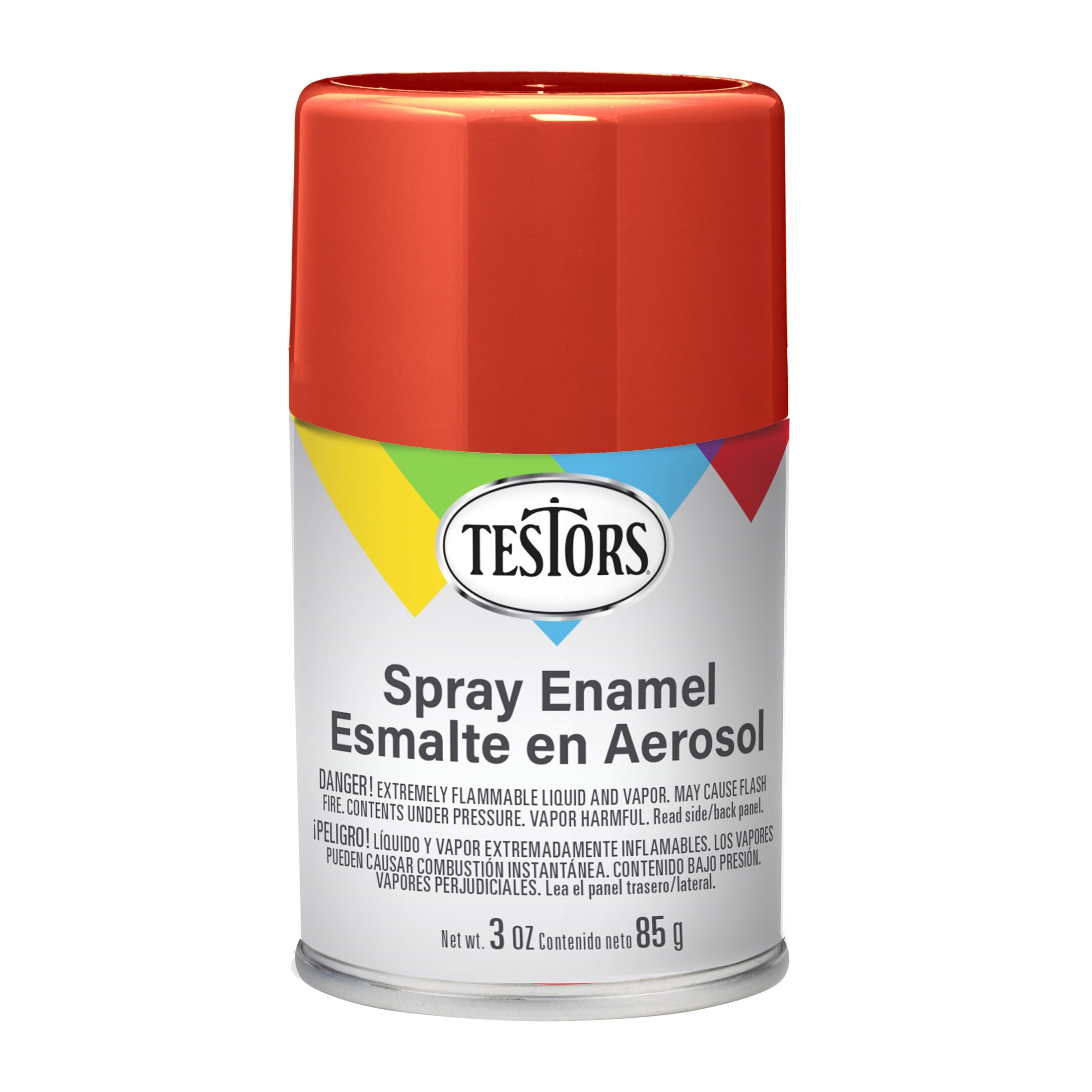 3 Pack, Bright Red, Rust-Oleum Testors Gloss Enamel Spray Paint- 1231T, 3 oz.