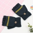 thumbnail image 2 of Zpanxa Kids Boys Girls Toddler Gloves Winter Gloves Half Finger Knit Gloves AB-yarn Boy Gloves, 2 of 3