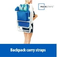 thumbnail image 3 of Mainstays Reclining and Lay Flat Beach Chair with Backpack Straps, Blue, 3 of 9