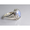 thumbnail image 3 of Navya Craft Rainbow Moonstone Oval 925 Sterling Silver Handmade Women Statement Ring Size 8.5, 3 of 3
