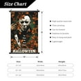 thumbnail image 3 of Michael Myers Halloween Poster Black Plastic Shaft Hanging Posters Wall Hanging Art Painting Decor For Bedroom Home Living Room 16"X24", 3 of 7