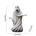 thumbnail image 3 of Halloween Ghost Figurines Decor Cute White Ghost Statue Resin Sculpture for Outdoor Garden Tabletop Decoration, 3 of 5