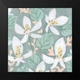 thumbnail image 2 of Vess, June Erica 15x15 Black Modern Framed Museum Art Print Titled - Pastel Garden Fresco II, 2 of 5