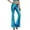 a-Blue551127, variant on VNKIDY Women's Casual Pants Metallic Shiny Flared Pants High Waisted Solid Color Stretchy Fabric Bottoms For Party Evening Dressy Casual Occasions Fashionable Trousers