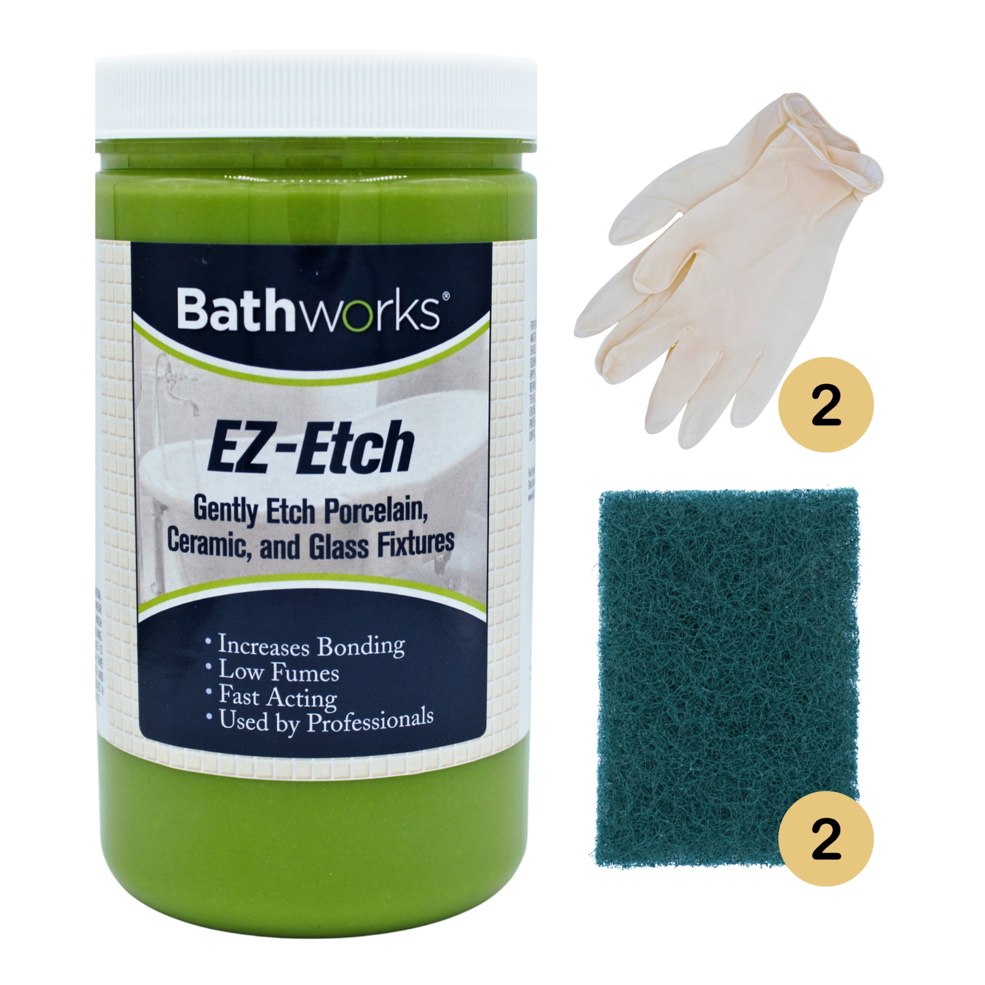 32oz Bathworks® EZ Etch Porcelain, Ceramic, & Glass Etching Paste Kit