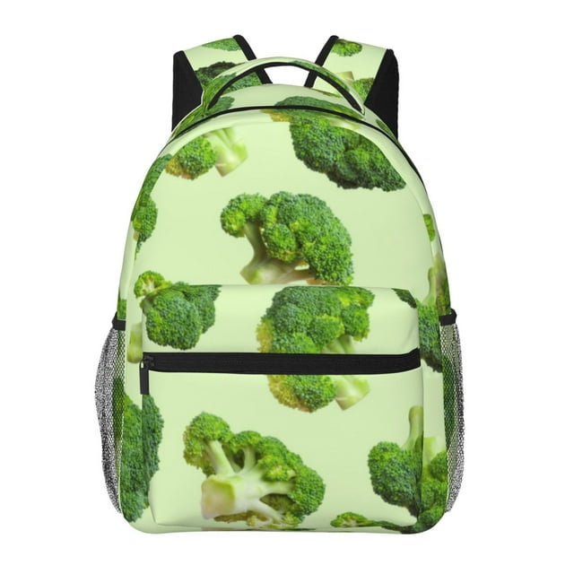 Disketp Broccoli 3 Mochila Estampada para Hombre y Mujer – Mochila Ligera Clásica con Múltiples Bolsillos para Universidad, Trabajo y Viajes-One Size