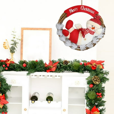 

LWVITH 2024 New Christmas Decorations Christmas Wreath Christmas Decoration Scene Placement Red Hanging Door Wreath Dress Up Home Holiday Window Props Conform To Christmas Theme Clearance Sale