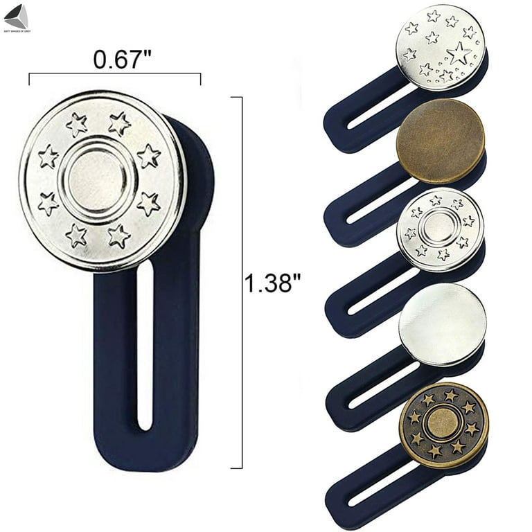 1/3/5pcs Adjustable Metal Button Extender Pants Jeans Free Sewing