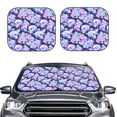 thumbnail image 2 of Fotbe pinkk flower crystal Skull Juego de 2 Piezas de Parasoles para Parabrisas | Bloqueador Solar para Auto | Accesorios Plegables para Protección Solar Interior-Medium, 2 of 6