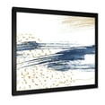 thumbnail image 2 of Designart 'Gold and Dark Blue and Abstract I' Modern Framed Art Print, 2 of 4