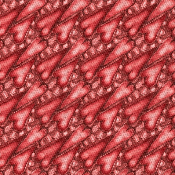 Ahgly Company Indoor Square Patterned Love Red Area Rugs, 8' Square